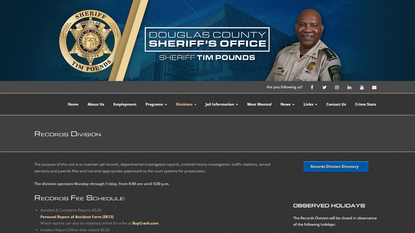 Records Division – Douglas County Sheriff's Office (GA)